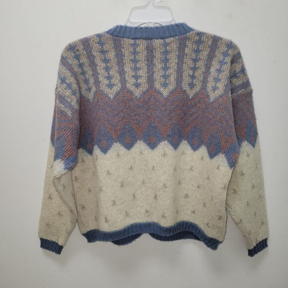 Alafoss Icewool Made in Iceland Wool Fair Isle Cardigan XS - Picture 6 of 6